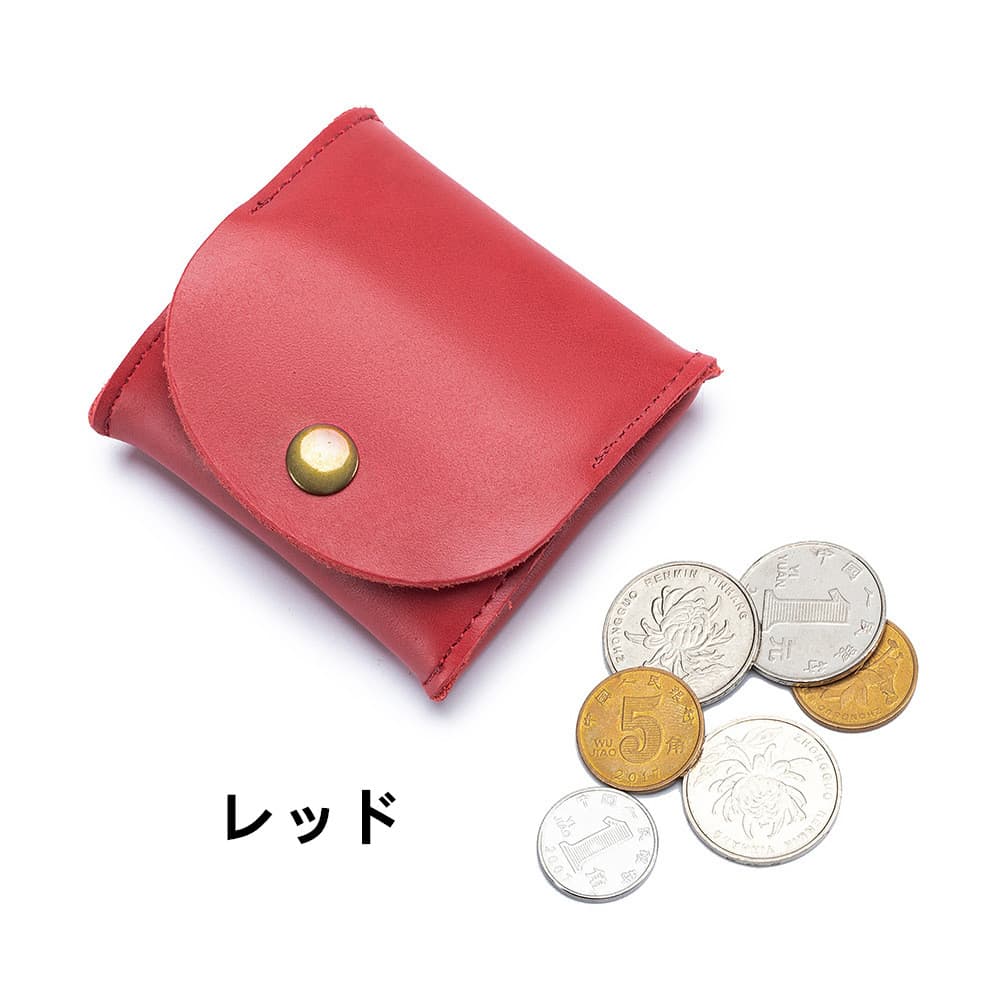 40代女性プレゼント 本革小銭入れ ボックス型 片手で開閉 コンパクト財布