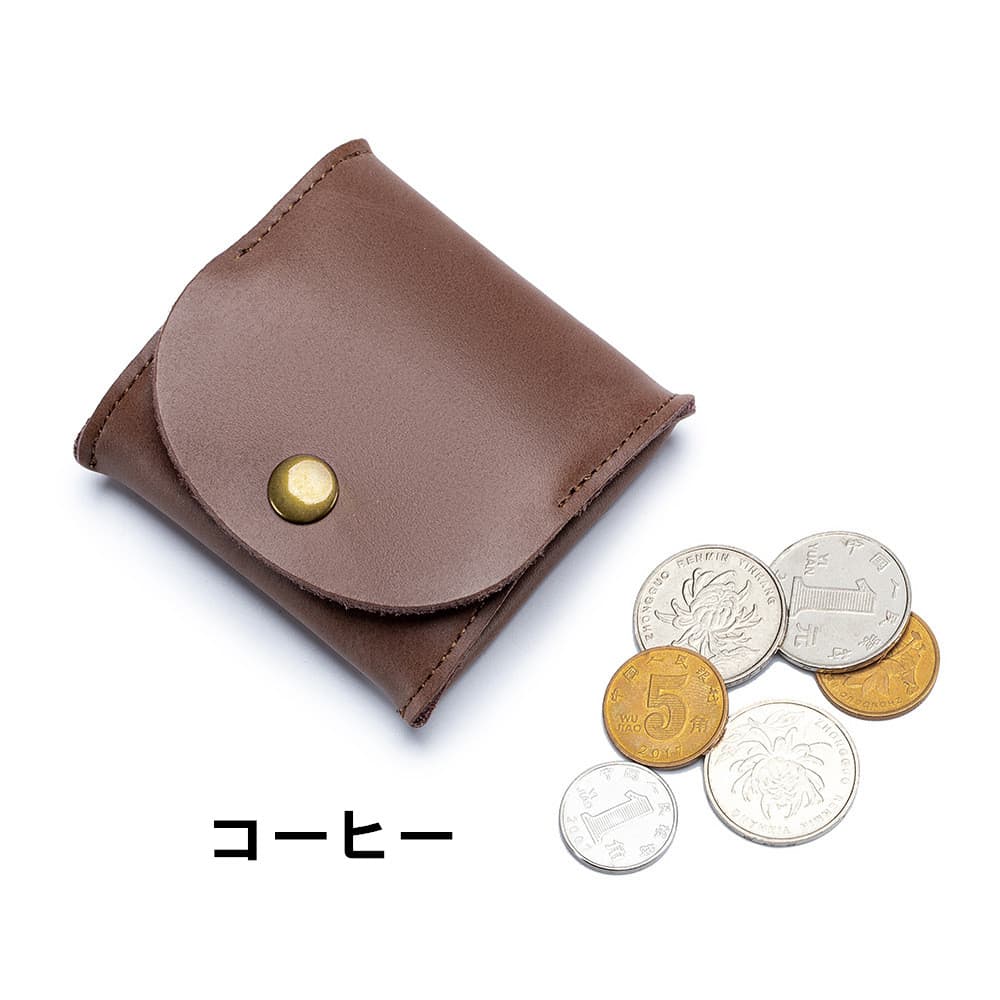 40代女性プレゼント 本革小銭入れ ボックス型 片手で開閉 コンパクト財布