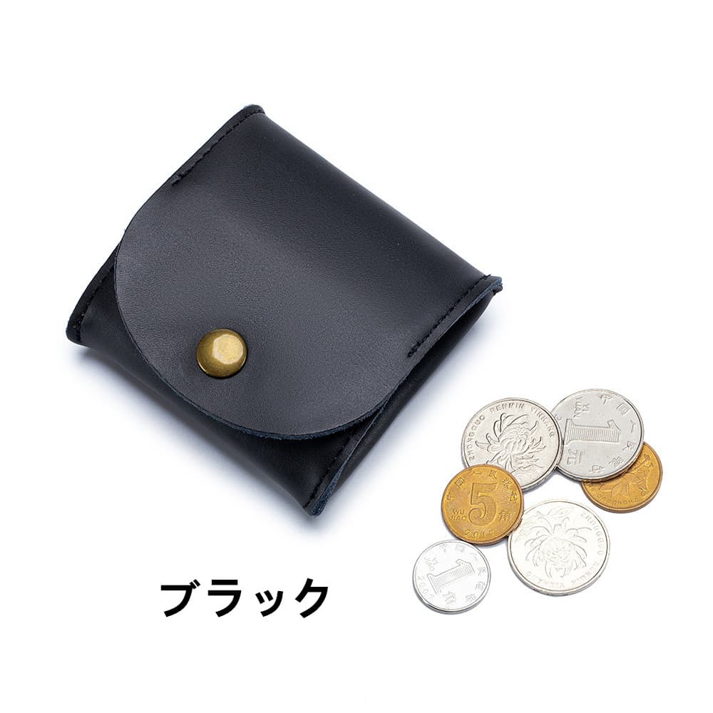 40代女性プレゼント 本革小銭入れ ボックス型 片手で開閉 コンパクト財布