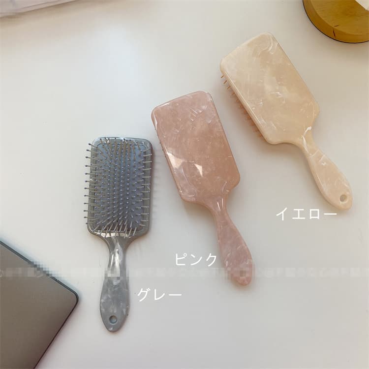 40代女性プレゼント 大理石風パドルブラシ 髪質改善コーム