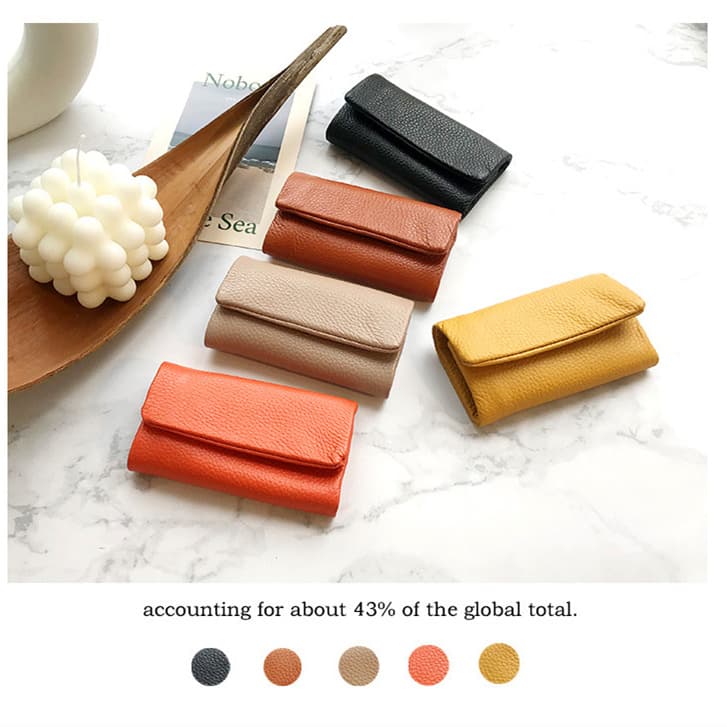 40代女性プレゼント 本革キーケース 上品な牛革小物入れ 大人の女性向け